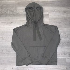 Philosophy army green cropped athletic sweatshirt